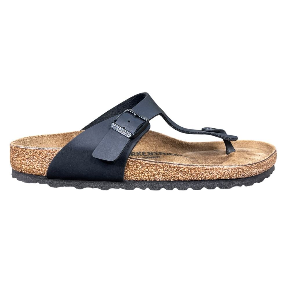 Birkenstock Unisex Gizeh Black Birko-Flor Thong Sandals Size M 8 W 10